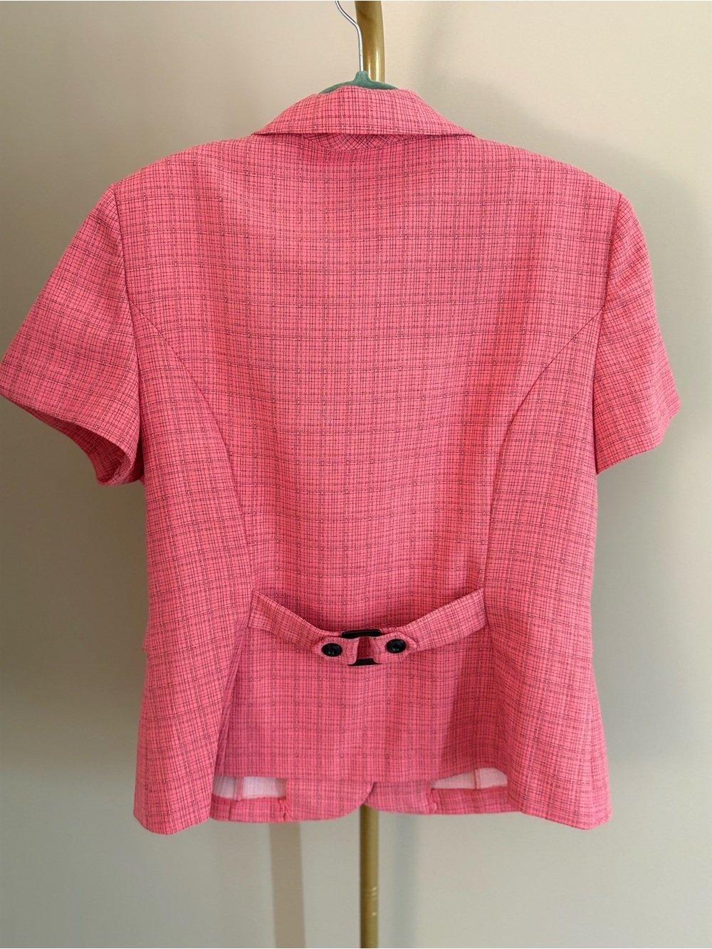 Perceptions Coral-Pink Short Sleeve Tailored Blazer - Picture 4 of 4